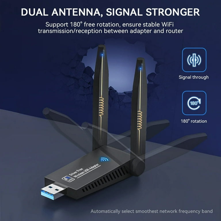 Onlesy USB WiFi 6 Adapter, AX1800 Dual Band, Wireless Network