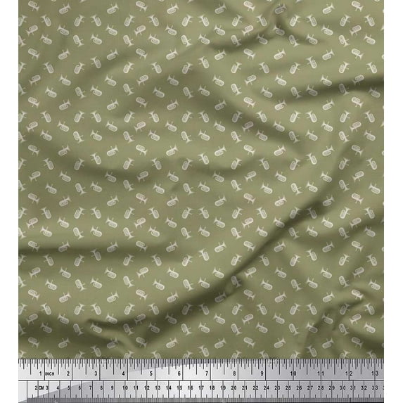 Soimoi Georgette Viscose Fabric Tuba Shirting Print Fabric by The Yard 42 Inch Wide