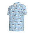 thumbnail image 3 of Daiia Rainbow Dinosaur Pattern Men’s Polo Shirts,Solid Deck Shirt,Classic Fit, Breathable Cotton Polo for Casual and Sport Wear-XX-Large, 3 of 9