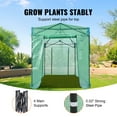 thumbnail image 3 of VEVOR 8 x 6 x 7.5 FT Mini Walk-in Greenhouse Garden Movable Plant Greenhouse Indoor Outdoor Portable Plant Gardening Canopy, W/ Roll-up Zipper Entry Door & Heavy Duty Steel Frame, Green, 3 of 9