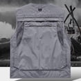thumbnail image 7 of BRGZLK Men's Tank Tops Casual Loose Lightweight Outdoor Work Multifunctional Zipper Volunteer Outdoor Emergency with Multi Pockets, 7 of 7