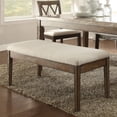 thumbnail image 2 of ACME Claudia Bench, Beige Linen & Salvage Brown, 2 of 5
