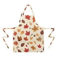 thumbnail image 2 of Autumn Fall Leaves Pattern Apron-Garden Aprons for Women with Pockets-Cotton Linen Waterproof Kitchen Cooking Gardening Aprons Adjustable for Kitchen,Cooking,BBQ and Salon 33"x27", 2 of 7