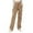 Khaki, variant on Bibifish Womens Jeans Dark Brown Wide Leg Denim Pants High Waist Side Pocket Soft Relaxed Fit Casual Daily Outings Stylish Comfortable Jeans