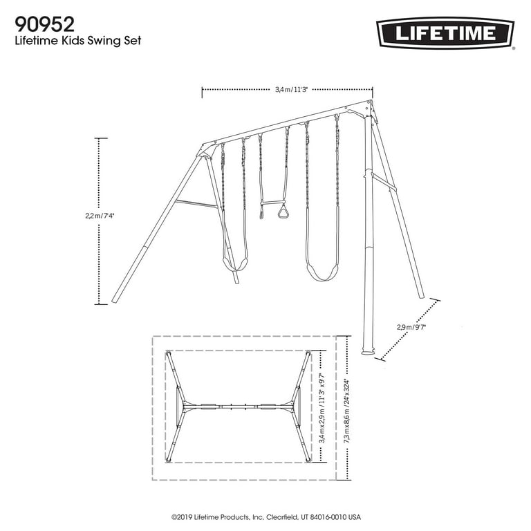 Lifetime 10 ft swing set sales