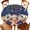 Navy Blue, variant on Round Fitted Tablecloths with Elastic Edge Winter Gingerbread Man Xmas Ball Waterproof Table Cover for Kitchen Dining Party Decor,55" - 60"