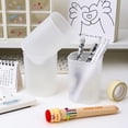 thumbnail image 5 of Organizador de escritorio FloreceBien - 6 piezas de soporte para bolígrafos, organizador de bolígrafos, caja de papelería para oficina, escuela, suministros para el hogar, blanco translúcido, 5 of 5