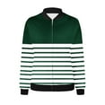 thumbnail image 6 of YUGYXL Trendy Stripe Color Block Bomber Jacket for Women Lightweight Zip Up Windproof Varsity Jacket Color Block Stand Collar Outwear with Pockets Clearance Sale, 6 of 6