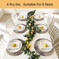 thumbnail image 5 of Brown Black Branches Round 13 Inch Placemats Set of 6, Botanical Dead Tree Birds HeatResistant Non Slip Place Mats for Dining Table, Wipeable Braided Kitchen Table Mats for Housewarming, 5 of 9