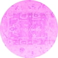 thumbnail image 1 of Ahgly Company Indoor Round Abstract Pink Modern Area Rugs, 5' Round, 1 of 4