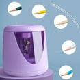 thumbnail image 3 of Musbetu Pencil Sharpener Battery Operated Compact Size Transparent Visible Shavings Bin Design Universal Save Labor Automatic Electric Pencil Sharpener Gift Office Supplies, 3 of 7