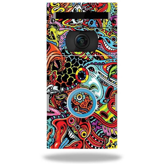 MightySkins RIVD2-Acid Trippy Skin Decal Wrap for Ring Doorbell 2 - Acid Trippy