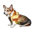thumbnail image 7 of Fotbe Country Farm Morning Rooster Print Small Dog Sweater Hoodies Pet Grey Hooded Soft Fleece Sweatshirts with Pocket Fall Winter Puppy Cat Sweaters Warm Clothes-X-Large, 7 of 7