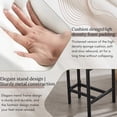 thumbnail image 6 of Dayalane 26" Modern Counter Stools Set of 2, Upholstered Chenille Bar Stools with Metal Legs, Curved Back Barstools for Kitchen Island, Home Pub,Dining Room, Beige, 6 of 9