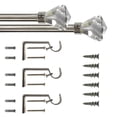 thumbnail image 6 of Mainstays 3/4" Acrylic Faceted Adjustable Single Curtain Rod, 30-84", Nickel, 6 of 6