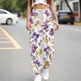 thumbnail image 4 of kaondbfi Dress Pants Women Petite High Waisted Wide Leg Summer Beach Vacation Pants Casual Trousers, 4 of 9