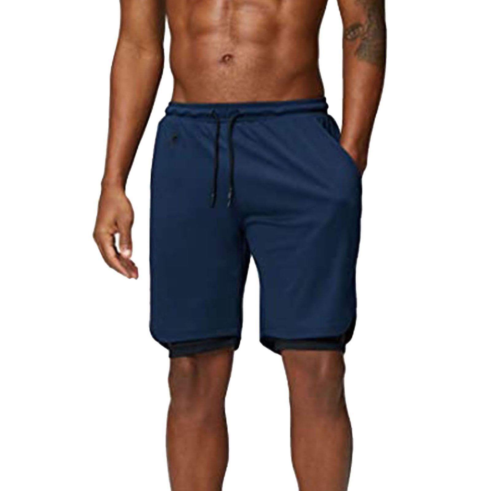 Pgeraug mens sweatpants Handsome Comfortable Cool Solid Color Shorts