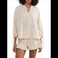 thumbnail image 1 of Conjunto de Dos Piezas para Mujer: Top de Larga con Lazo y Bóxer con Volantes Conjunto Informal A Juego Albaricoque M, 1 of 10