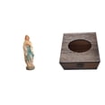 thumbnail image 1 of Estatua de Lutero,Colección religiosa de estatuas de la Virgen María,Figura de resina y la Dama de Lutero,Estuche de pañuelos de escritorio,Caja de pañuelos faciales de madera estilo retro, 1 of 8