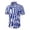 A-Blue494, variant on Gingham‑Print Shirt for Men Short‑Sleeve Spread‑Collar Casual Meet‑Up Classic Button Shirt, Blue, Sizes XL