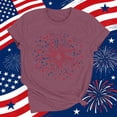 thumbnail image 2 of American Flag Shirts for Women 4th of July T-Shirt USA Print Patriotic Shirt Summer Cute Graphic Tee Tops, 2 of 6