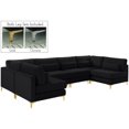 thumbnail image 1 of Meridian Furniture Julia Noir Velours Modulaire Sectionnel (6 Boîtes), 1 of 2