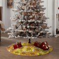 thumbnail image 4 of Sikiie Sunflowers1 Nativity Christmas Tree Skirt, Jesus Christian Winter Holiday Tree Mat Decoration(30-48IN)30", 4 of 6