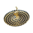 thumbnail image 5 of deevoka Fruit Plate Multi Functional Peacock Cosmetic Tray for Makeup Bathroom Party Gold Blue, 5 of 9
