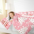thumbnail image 4 of Feelyou Red Dots Christmas Tree Bedding Comforter Set, Princess Pink Cartoon Twin Comforter Sets, Happy New Year Reversible Bedding Set, Super Cozy Room Decor, 2-Piece, 4 of 8