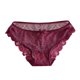 thumbnail image 4 of Gibobby Panty Microfibra con Encaje Calzoncillos mujer Bragas cintura Bragas encaje malla sexy transpirable para niñas（Vino， 2XL), 4 of 5