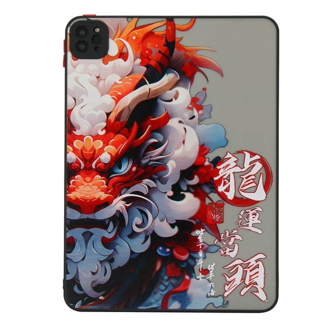 Dragon Case for iPad Pro 12.9 11 Air Mini 10 10.9 9.7 6 5 4 3 2 1 Cover 3D Embossed Soft Matte Shockproof Tablet Shell Fundas Luck Dragon 9.7 2017 2018