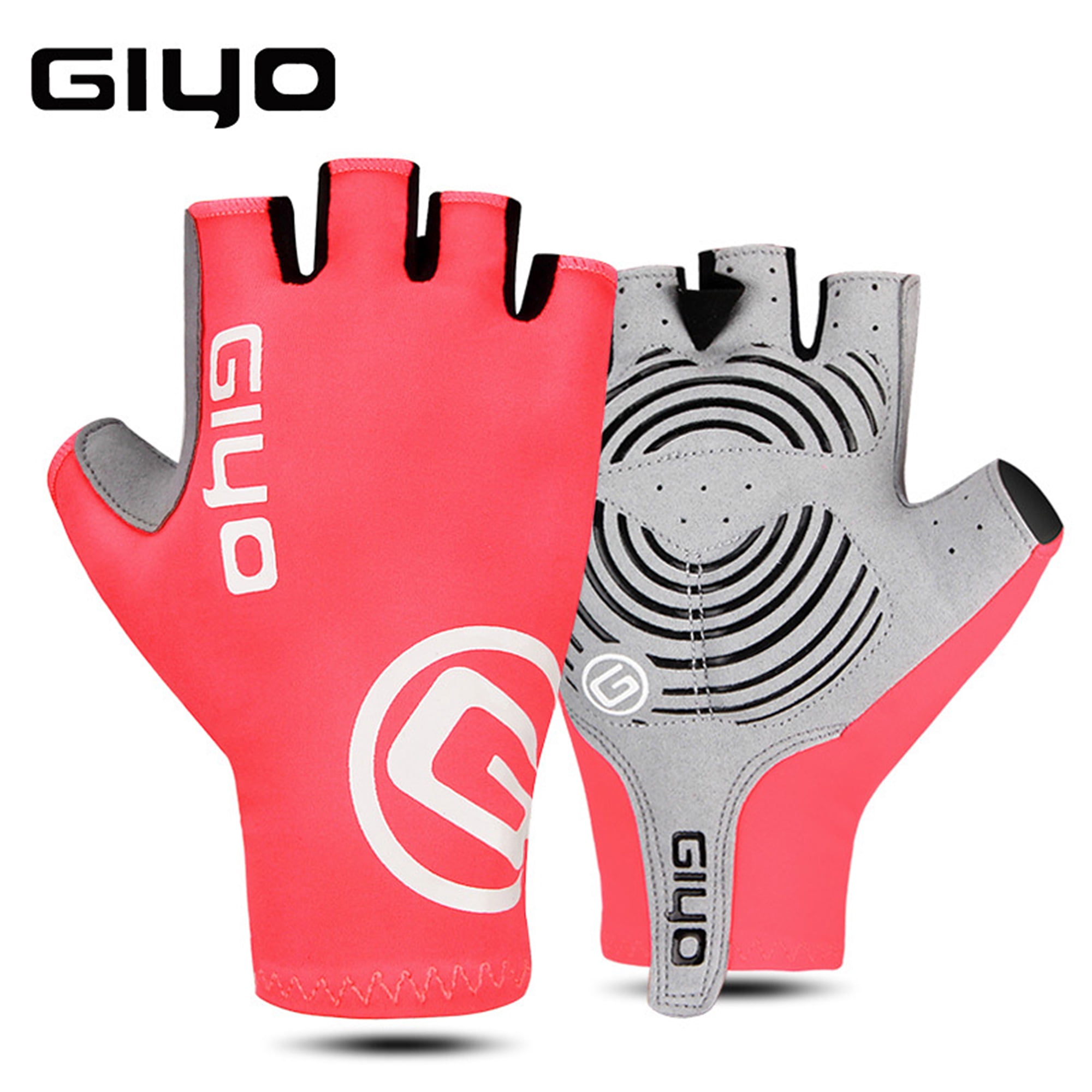 1 Pair Cycling Gloves Shock Absorption Sport Gloves Half Finger Unisex Adult 