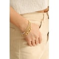 thumbnail image 5 of 8mm Graduated Curb Link Chain Bracelet - 14K Gold Plated Brass Adjustable Bracelet - Yellow Stackable Bracelet for Women Link Bracelet for Mom, 5 of 10