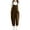 Coffee, variant on fartey Women Plus Size Cotton Linen Romper Casual Sleeveless Square Neck Relaxed Overalls Pockets Adjustable Strap Solid Color Rompers