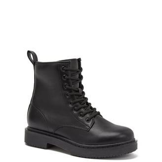 Black Steel Toe Mens 8 Work Boots Water Slip Resistant Womens 9.5 10 Rubber Rain Oyedens Steel Toe Safety Boots for Women Men Waterproof Mid  main image 4