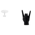 thumbnail image 1 of Escritorio redondo de casa de muñecas,Muebles de mesa redonda en miniatura para casa de muñecas 1 12,Estatua del gesto de la roca,Estatuas y figuras de dedos con gestos de música, 1 of 7
