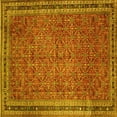 thumbnail image 1 of Ahgly Company Machine Washable Indoor Square Persian Yellow Traditional Area Rugs, 5' Square, 1 of 4