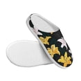 thumbnail image 3 of Wukai Lilies Flowers Print Women's Indoor Bedroom Slipper Slip On Shoes, Unisex House Shoes with Anti-Skid Sole for Men, Gift for Women Men-46/47, 3 of 7