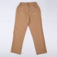 thumbnail image 3 of Husipze Childrens Cargo Pants Fashion Casual Elastic Waist Drawstring Joggers Trousers Solid Color Loose Sports Pant with Pockets Khaki 130, 3 of 6