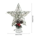 thumbnail image 3 of RBCKVXZ Christmas Tree Topper, Rattan Star Treetop Xmas Tree Decorations with Light, Star Tree Toppers for Indoor Holiday Party Xmas Decorations, 3 of 6