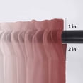 thumbnail image 5 of Red Grey Valance Curtains for Kitchen/Living Room/Bathroom/Bedroom Window, Rod Pocket Small Topper Half Short Window Curtains Voile Sheer Scarf, Gray Farmhouse Modern Rustic 42"x12", 5 of 8