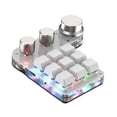 thumbnail image 1 of Mini teclado RGB ligero 9 teclas para interruptor de juego de control de volumen de audio Inalámbrico Blanco jinwen Mini teclado, 1 of 8