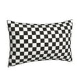 thumbnail image 2 of Naloa Black and White Checkerboard Pillowcase, Throw Pillowcase, Wrinkle-Free, Stain-Resistant with Hidden Zipper for Bedroom Sofa - 16"x24", 2 of 9