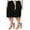 Black-Black, variant on Women's High Waist Stretch Pull On Casual Office Soft Pencil Midi Skirt (Pack of 2)