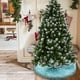 thumbnail image 1 of Alfombra blanca de pelo largo para el árbol de Navidad - Alfombra redonda de 39x39 pulgadas de acrílico para nieve y esponjosa para decoración navideña, salón y dormitorio, 1 of 7