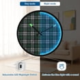 thumbnail image 5 of Indoor 12' Voice-Activated Luminous Decoration Wall Clock With LED Night Light Dark Green White, 5 of 8