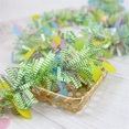 thumbnail image 4 of Easter Tinsel Garland Spring Green Hanging Stripe with Colorful Egg, Hanging Ornaments for Easter Holiday Decor, 4 of 5