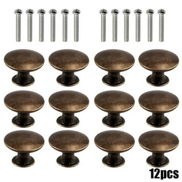 Ruibeauty 12X 30Mm Cabinet Knob Pull Bedroom Cupboard Drawer Bronze Handles Single Antique