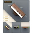 thumbnail image 6 of Battery Operated Wall Sconces Set of 2, Rechargeable Wood Wall Lights for Bedroom, Dimmable Stick On Lamps, 6 of 6