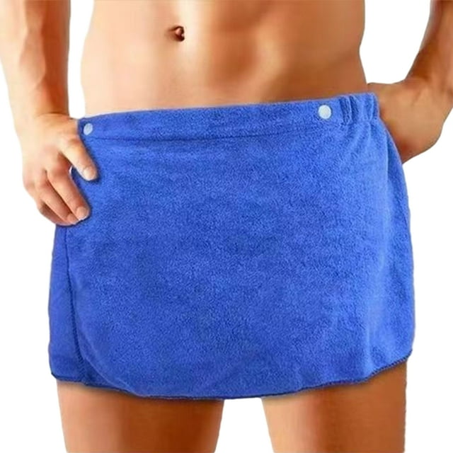 fastboy Adjustable Wearable Shower Wrap Short Pants Comfortable And Stylish For Daily Routine Adjustable Dark blue